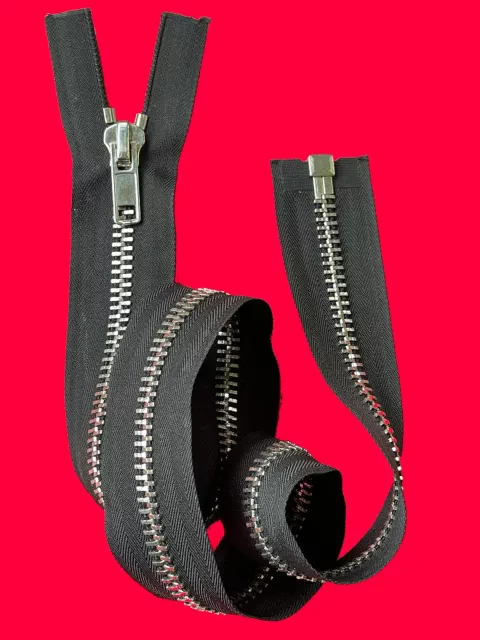 zips métal argent